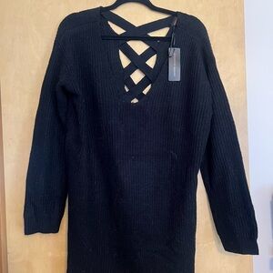 Ambiance Black Long Sleeve Knit Sweater